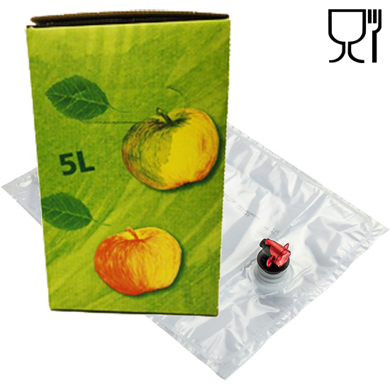 Bag-in-Box Beutel 5 Liter - 5 Stück Ersatzbeutel Für Weinspender Mit Hahn